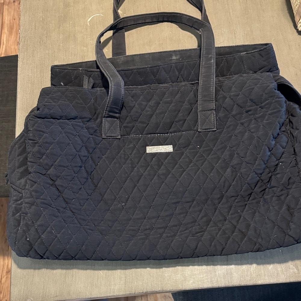 Vera Bradley Black Quilted Tote Bag